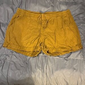 Old Navy Women's Mustard Drawstring Lounge Shorts size Xl